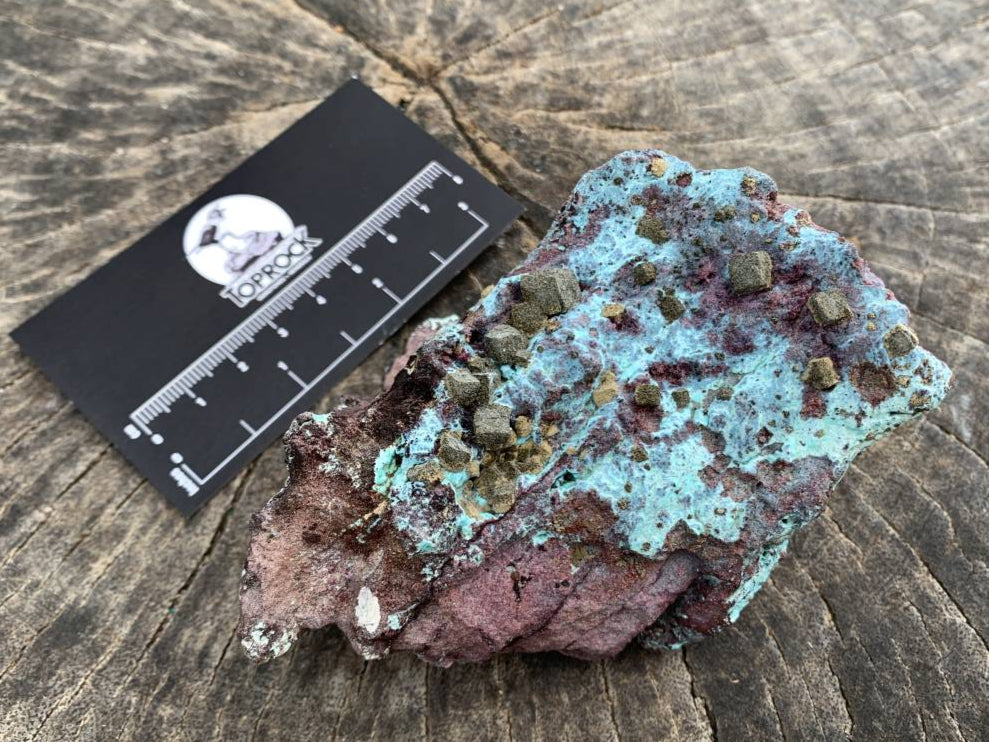 Natural Cubes of Kolwezite Pseudomorph after Malachite on Chrysocolla Coated Cobaltion Dolomite x 1 From Congo
