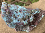 Natural Cubes of Kolwezite Pseudomorph after Malachite on Chrysocolla Coated Cobaltion Dolomite x 1 From Congo