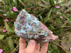 Natural Cubes of Kolwezite Pseudomorph after Malachite on Chrysocolla Coated Cobaltion Dolomite x 1 From Congo