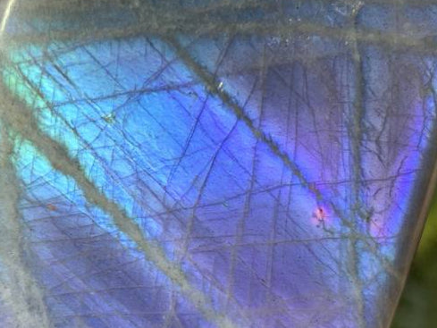 Polished Rare Purple Labradorite Standing Free Form x 1 From Tulear, Madagascar