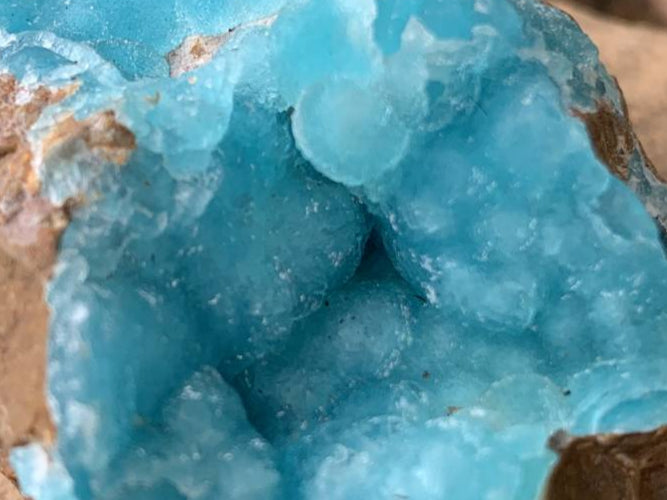 Natural Rare Hemimorphite on Dolomite x 1 From Lupoto Mine, Congo