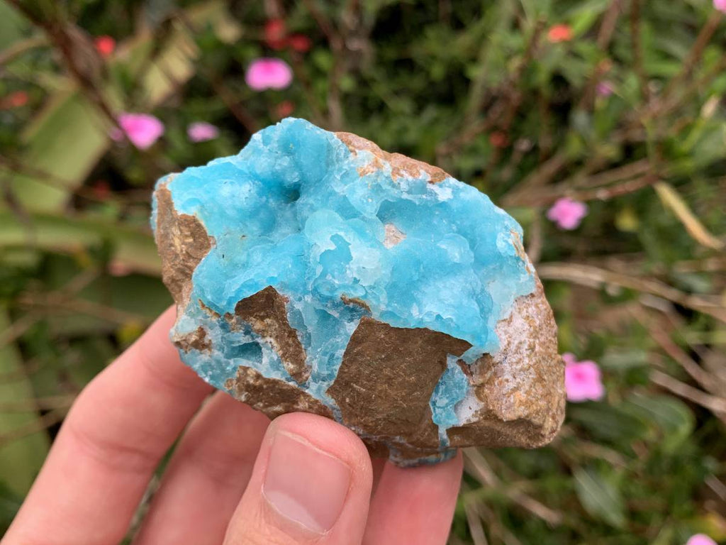 Natural Rare Hemimorphite on Dolomite x 1 From Lupoto Mine, Congo