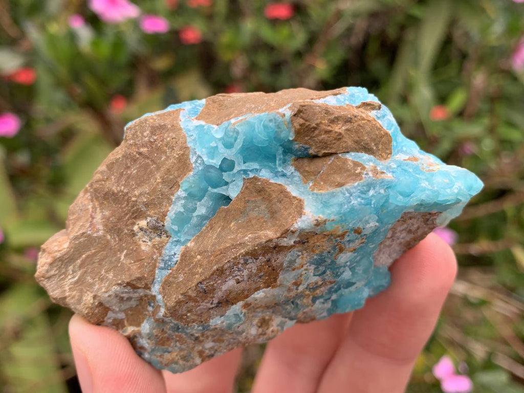 Natural Rare Hemimorphite on Dolomite x 1 From Lupoto Mine, Congo