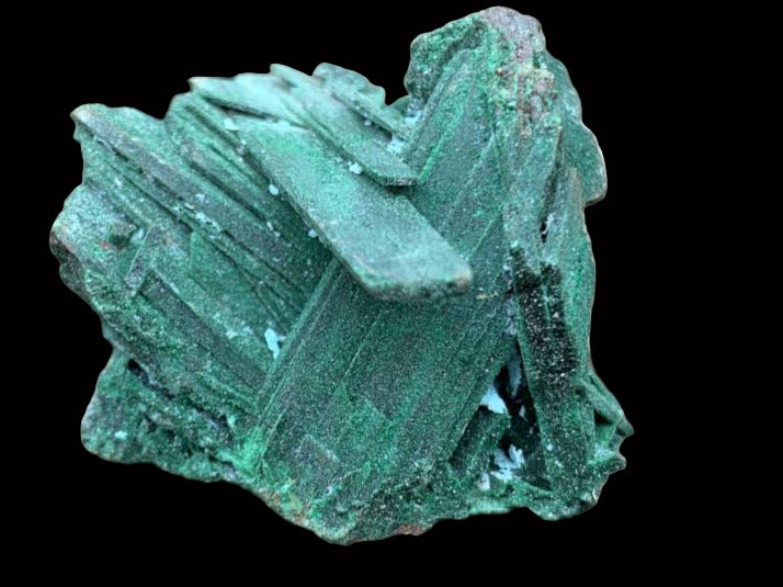 Natural Rare Bladed Malachite after Azurite Pseudomorph Specimen x 1 From Lupoto Mine, Congo