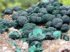 Natural Silky Ball Malachite On Druzy Crystalline Dolomite Matrix Specimen x 1 From Kambove, Congo