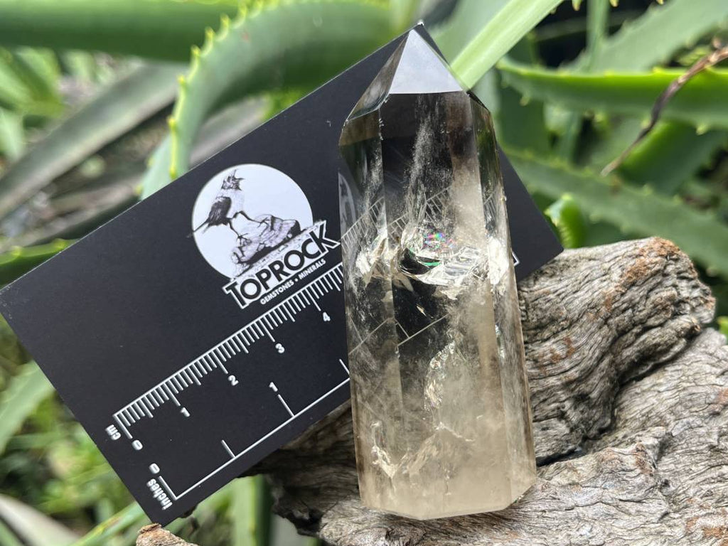 Polished Wispy Phantom Smokey Quartz Crystal x 1 From Anzojorobe, Madagascar