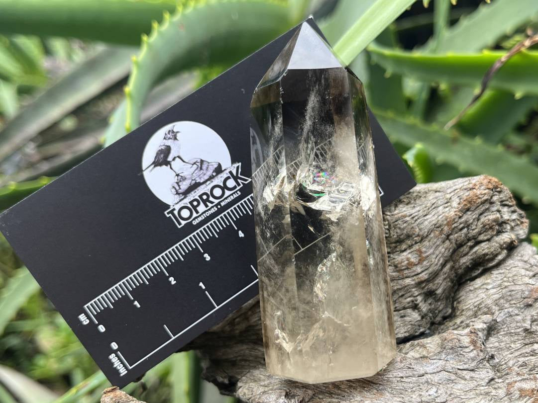 Polished Wispy Phantom Smokey Quartz Crystal x 1 From Anzojorobe, Madagascar