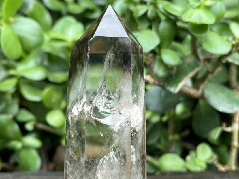 Polished Wispy Phantom Smokey Quartz Crystal x 1 From Anzojorobe, Madagascar