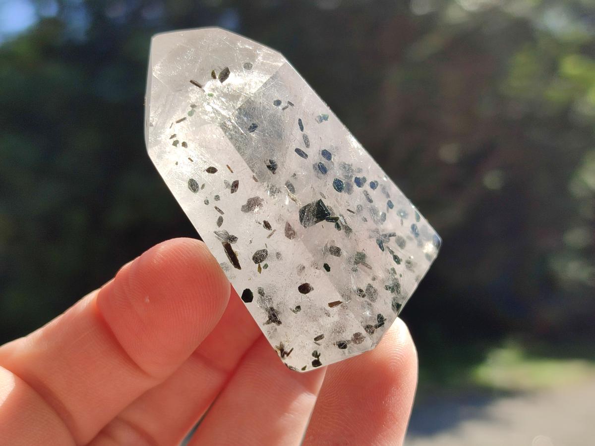 Polished Rare Quartz Crystal with Inclusions x 1 From Madagascar
