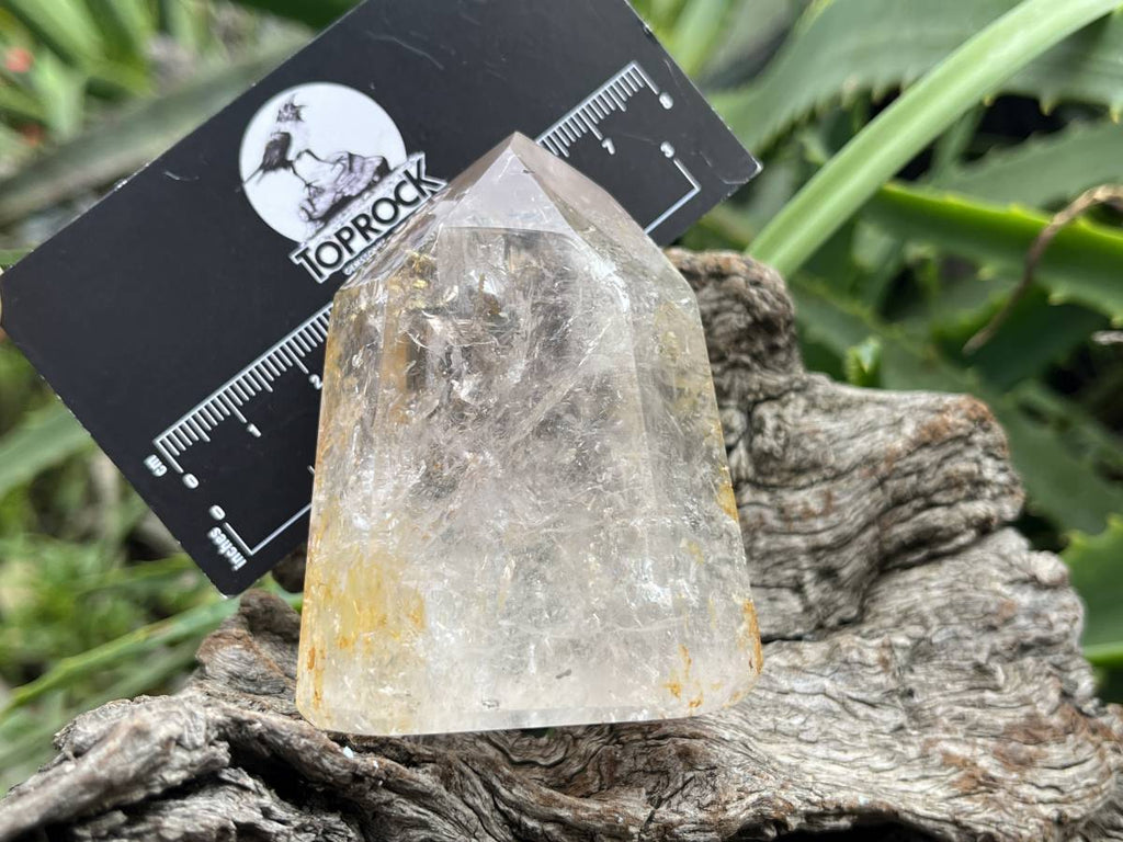 Polished Window Rainbow Quartz Crystal x 1 From Akansobe, Madagascar