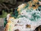 Natural Silky Ball Malachite On Druzy Crystalline Dolomite Matrix Specimen x 1 From Kambove, Congo