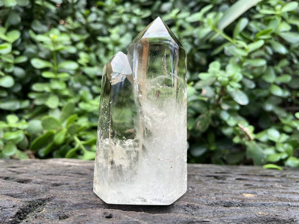 Polished Twin Window Smokey Citrine Quartz Crystal x 1 From Anzojorabe, Madagascar