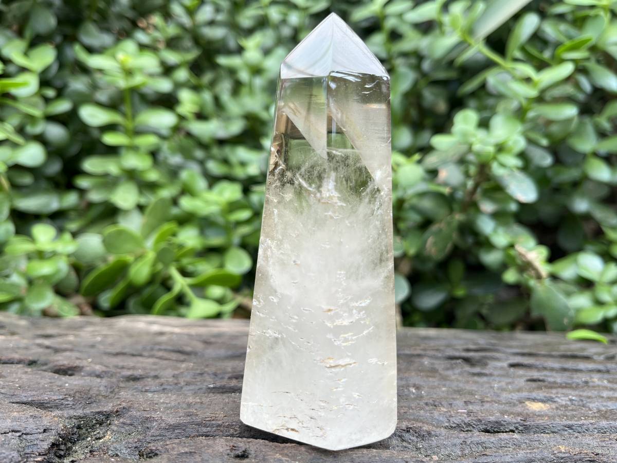 Polished Twin Window Smokey Citrine Quartz Crystal x 1 From Anzojorabe, Madagascar