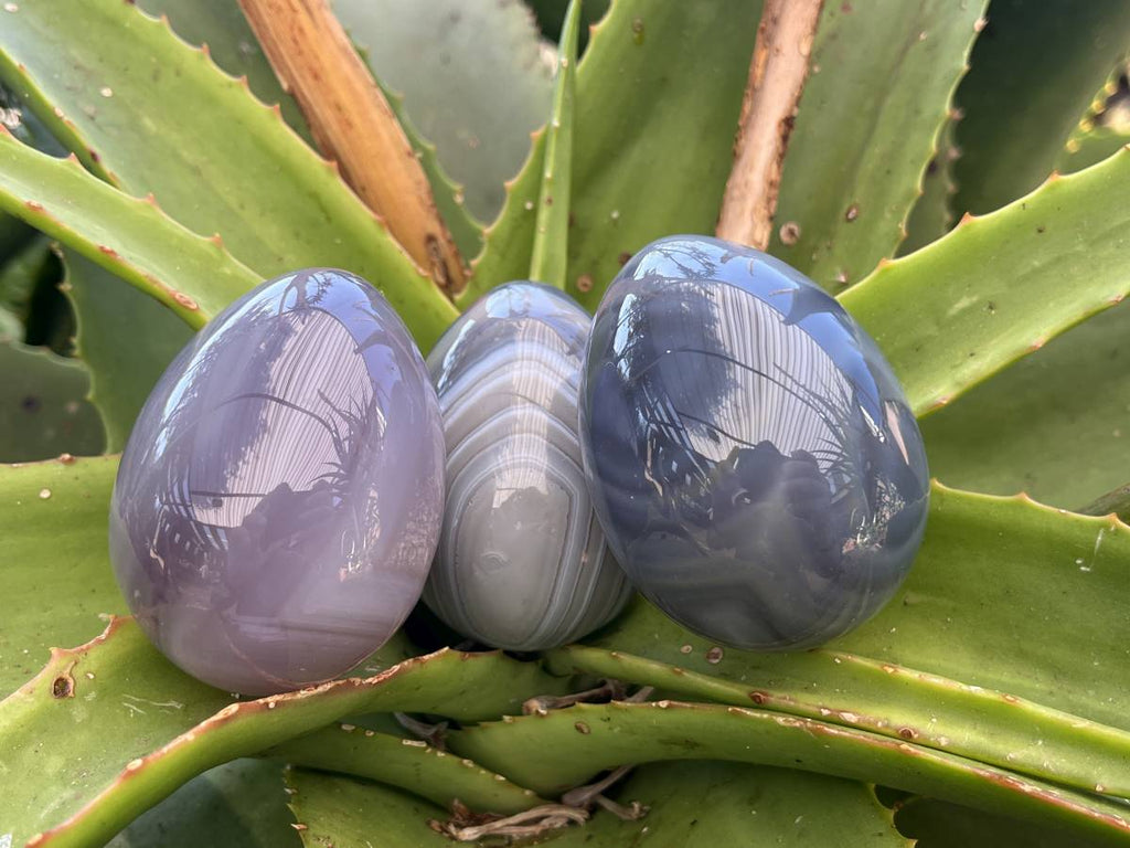 Polished Banded Agate Egg - Sold Per Item - From Madagascar