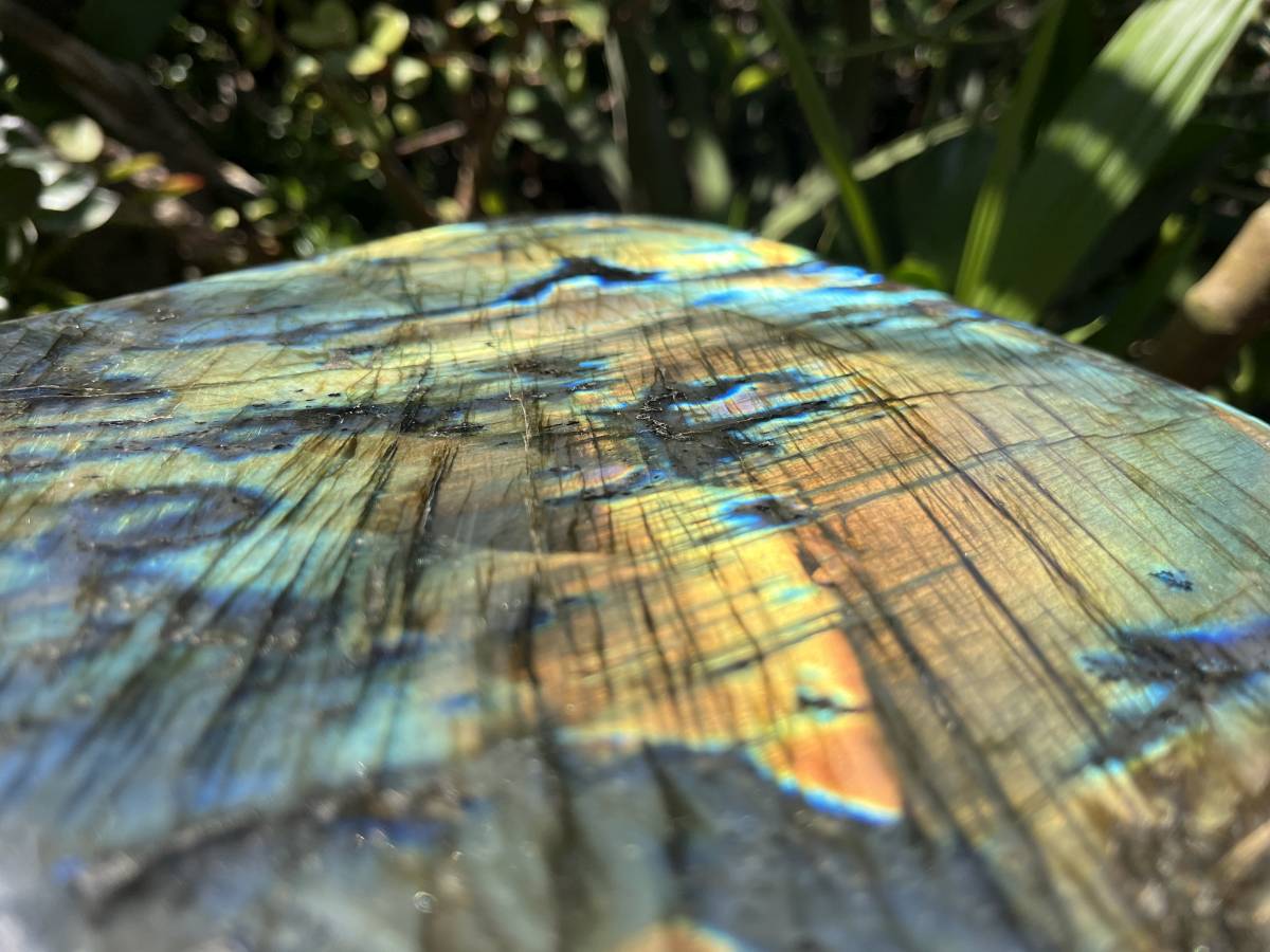 Polished Labradorite Standing Free Form x 1 From Tulear, Madagascar