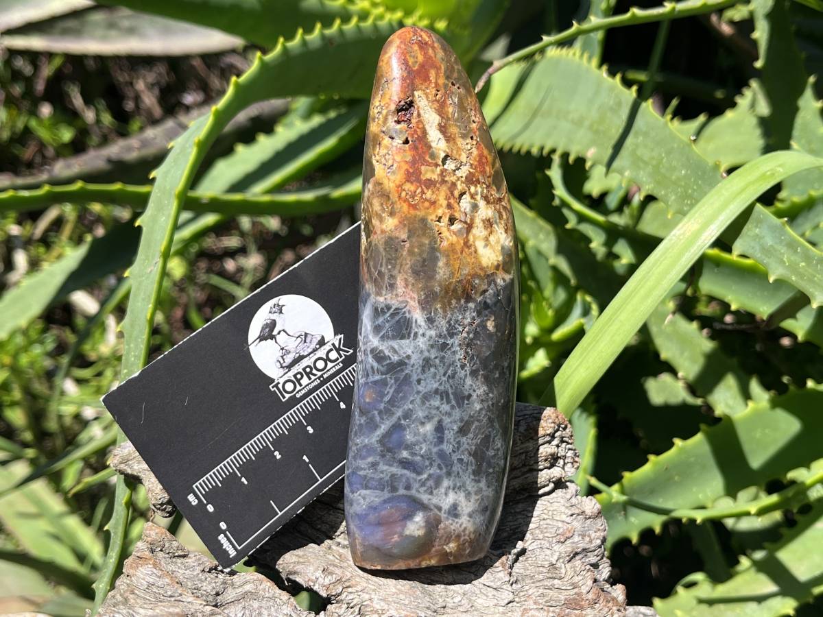 Polished Rare Purple Chalcedony Standing Free Form x 1 From Nosy Varika, Madagascar