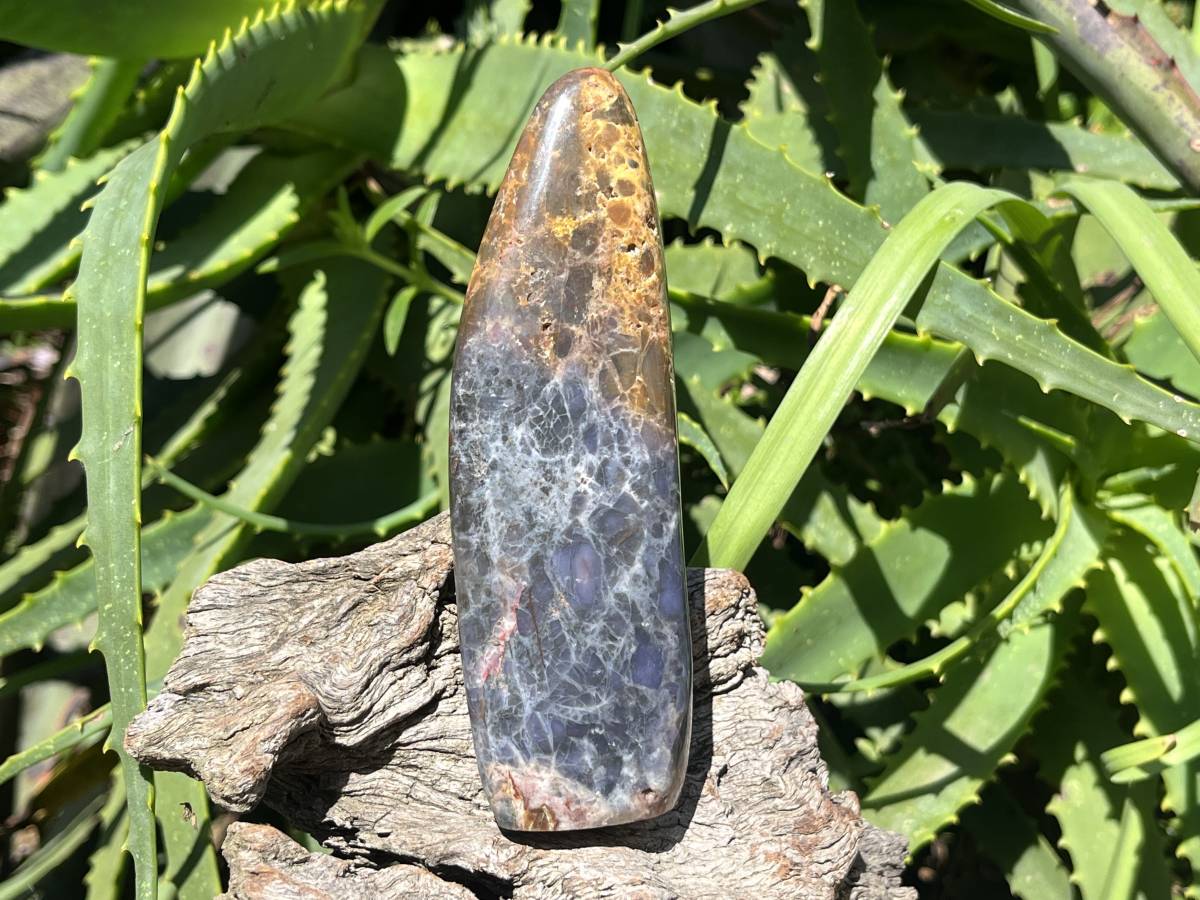 Polished Rare Purple Chalcedony Standing Free Form x 1 From Nosy Varika, Madagascar