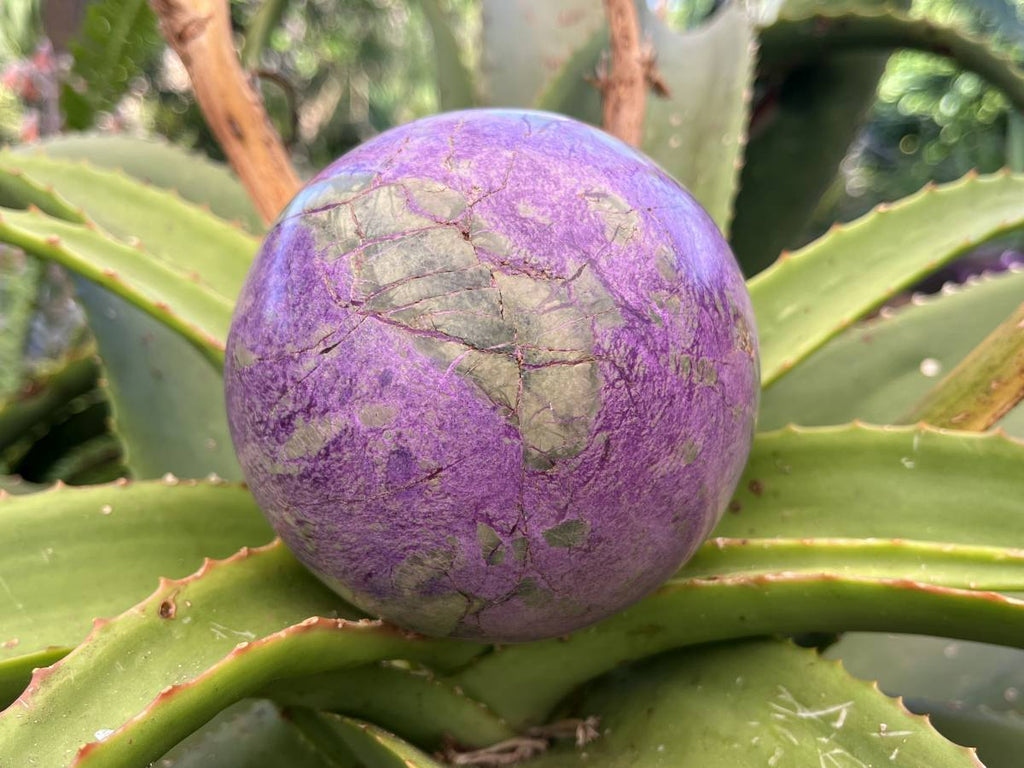 Polished Large Rare Stichtite Sphere x 1 From Barberton, South Africa