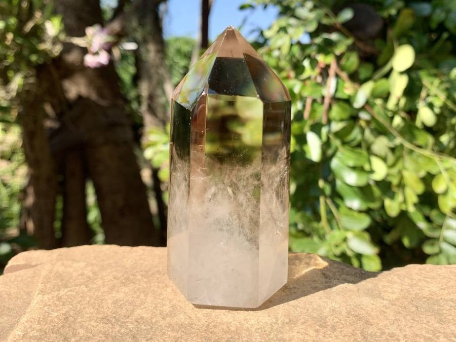 Polished Multi-Phantom Smokey Quartz Crystal x 1 From Anjozorobe, Madagascar