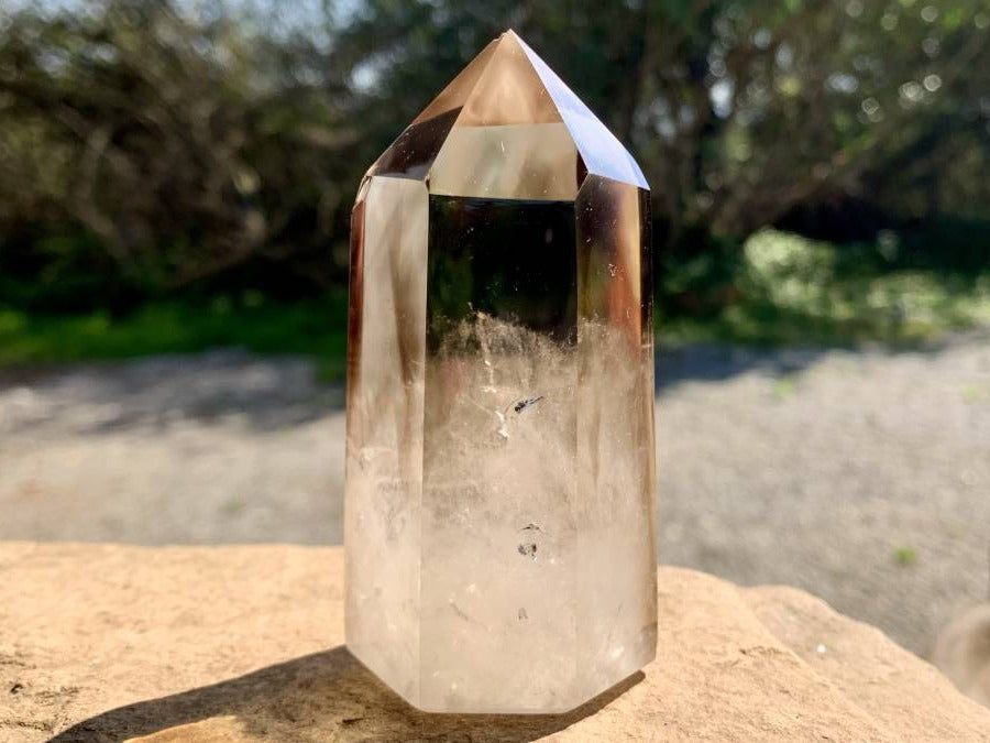 Polished Multi-Phantom Smokey Quartz Crystal x 1 From Anjozorobe, Madagascar