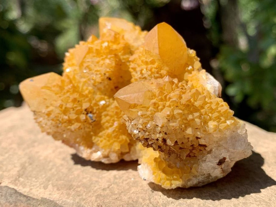 Natural Yellow Solar Spirit Quartz Cluster x 1 From Boekenhouthoek, South Africa