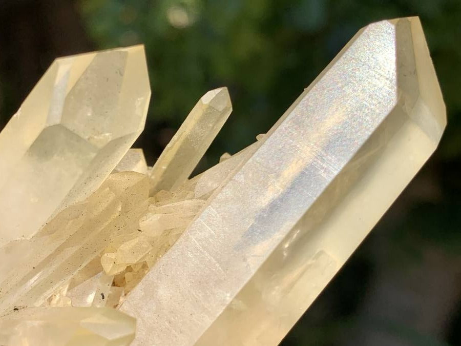 Natural Clear Quartz Cluster with Golden Tint x 1 From Ambatfinhandrana, Madagascar