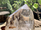Polished Wispy Smokey Window Quartz Crystal x 1 From Akansobe, Madagascar