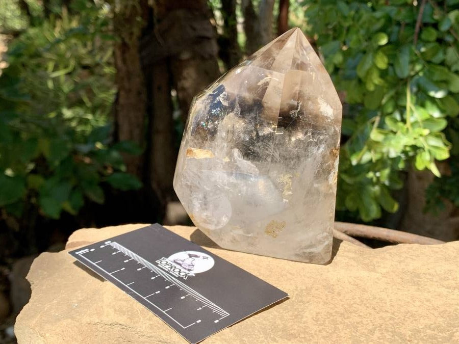 Polished Wispy Smokey Window Quartz Crystal x 1 From Akansobe, Madagascar