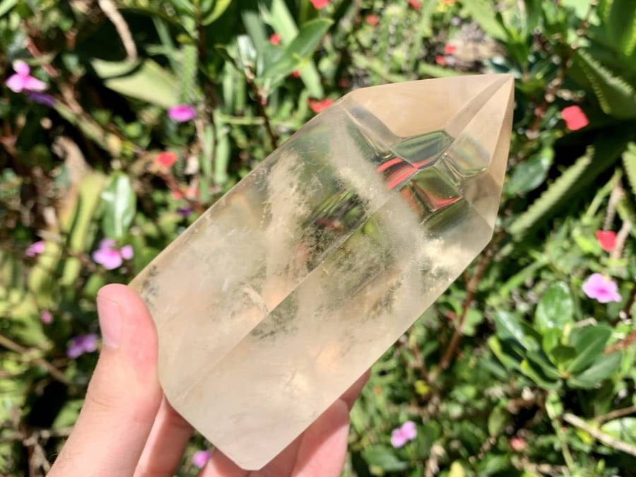 Polished Large Clear Citrine Quartz Crystal x 1 From Madagascar