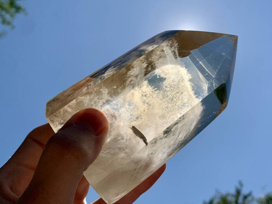 Polished Large Clear Citrine Quartz Crystal x 1 From Madagascar