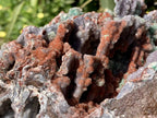 Natural Drusy Coated Ball Malachite on Red Dolomite x 1 From Mindingi Mine, Kambove, Congo