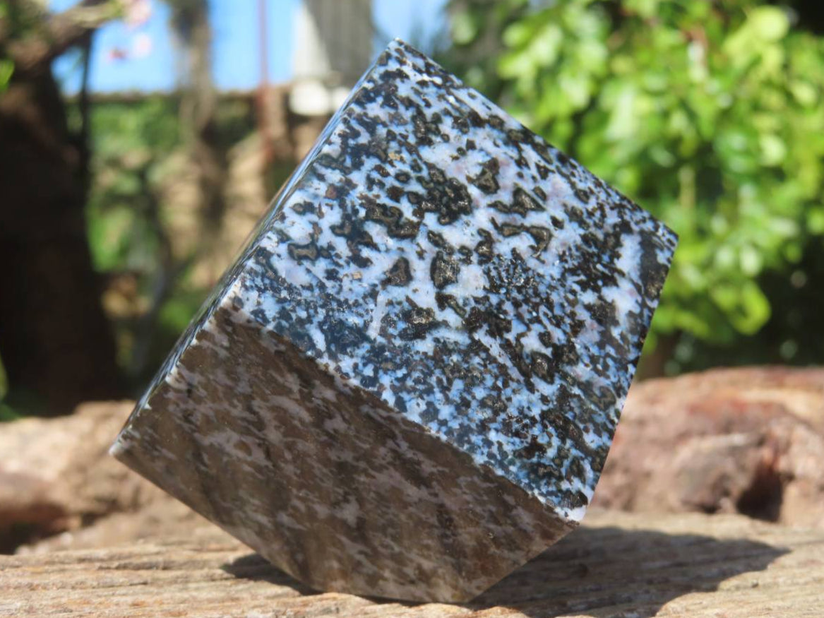 Polished Merlinite Gabbro Cube Display Piece x 1 From Madagascar