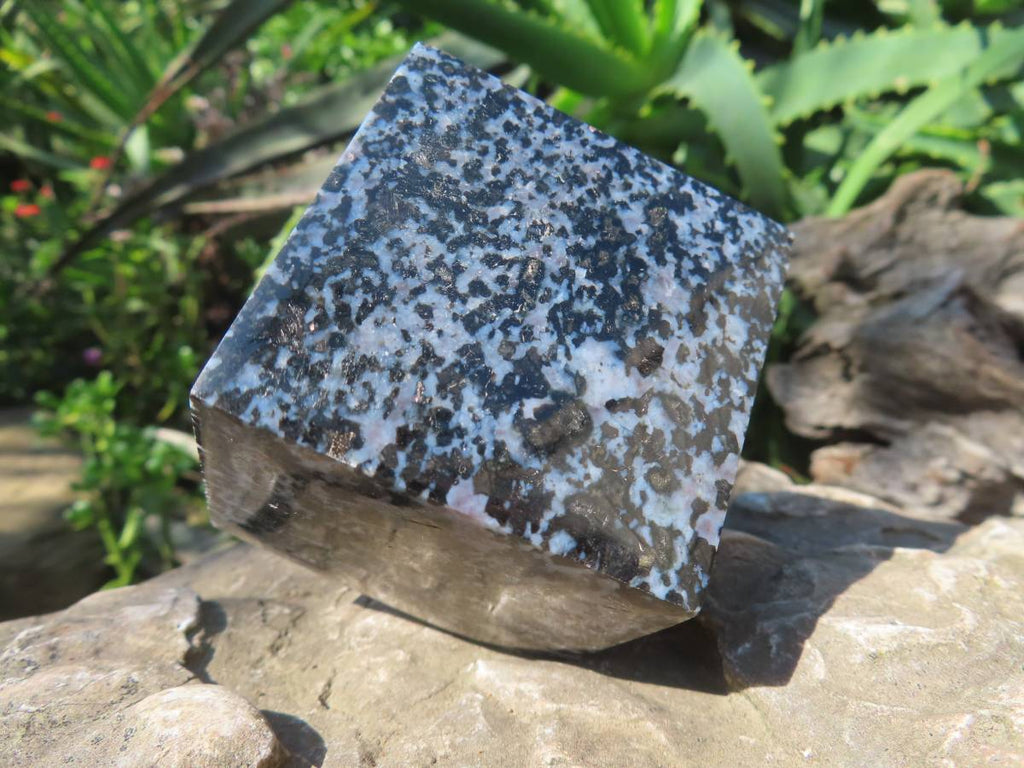 Polished Merlinite Gabbro Cube Display Piece x 1 From Madagascar