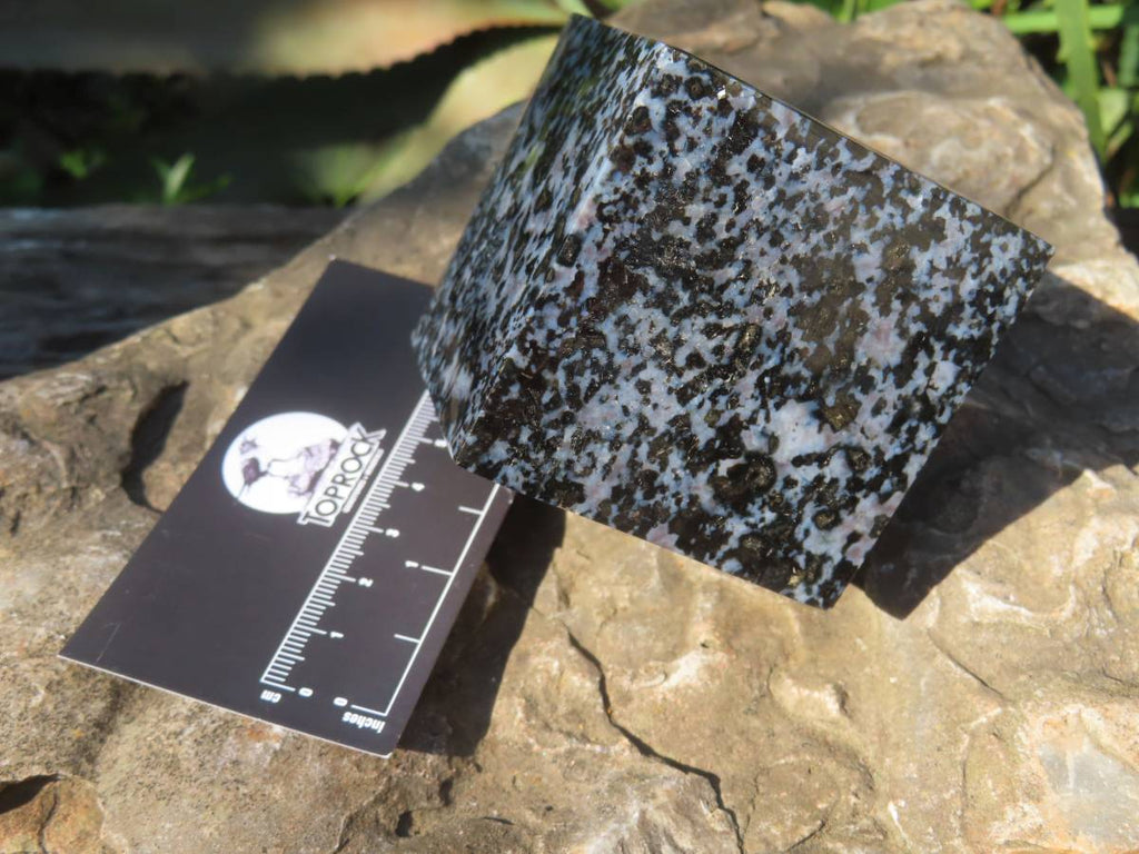 Polished Merlinite Gabbro Cube Display Piece x 1 From Madagascar