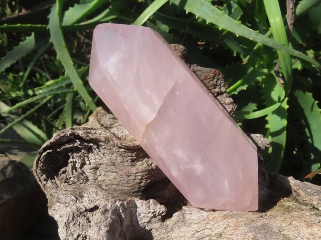 Polished Large Gemmy Rose Quartz Double Terminated Crystal x 1 From Ambatondrazaka, Madagascar