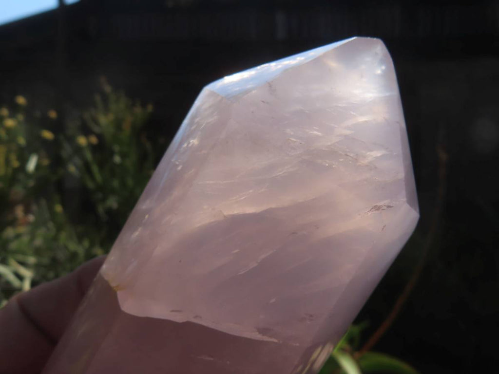 Polished Large Gemmy Rose Quartz Double Terminated Crystal x 1 From Ambatondrazaka, Madagascar