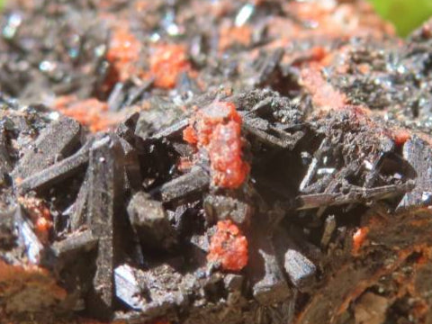 Natural Rare Gaudefroyite and Hausmannite Specimen with Andradite Garnet x 1 From N'Chwaning Mine, Northern Cape, South Africa