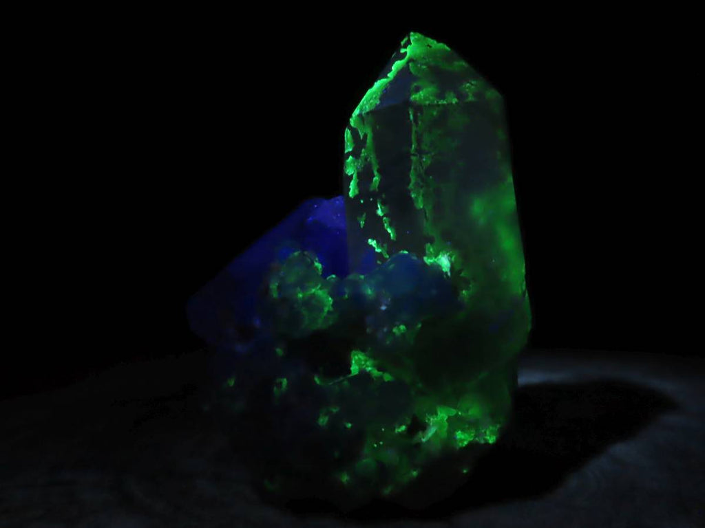 Natural Exquisite Blue Topaz with Fluorescent Fluorite and Associated Minerals x 1 From Erongo, Namibia