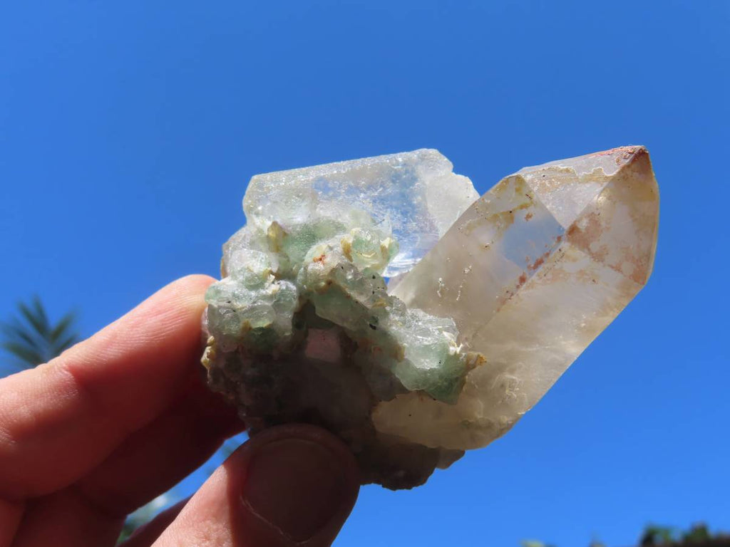 Natural Exquisite Blue Topaz with Fluorescent Fluorite and Associated Minerals x 1 From Erongo, Namibia