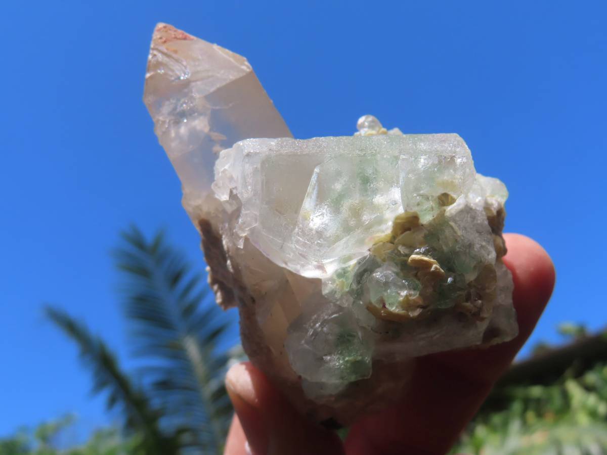 Natural Exquisite Blue Topaz with Fluorescent Fluorite and Associated Minerals x 1 From Erongo, Namibia