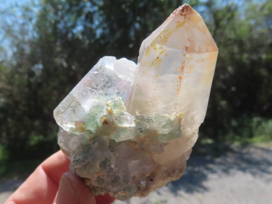 Natural Exquisite Blue Topaz with Fluorescent Fluorite and Associated Minerals x 1 From Erongo, Namibia