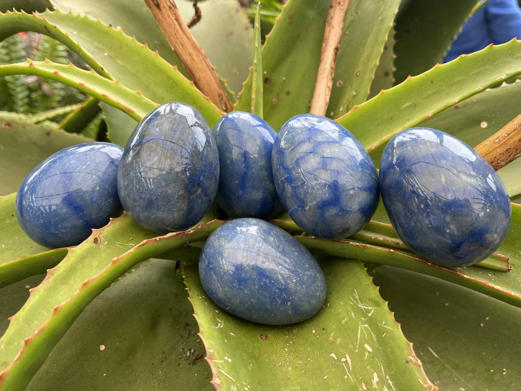 Polished Large Blue Marble Eggs - Sold Per Piece - From China
