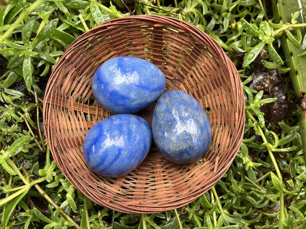 Polished Large Blue Marble Eggs - Sold Per Piece - From China