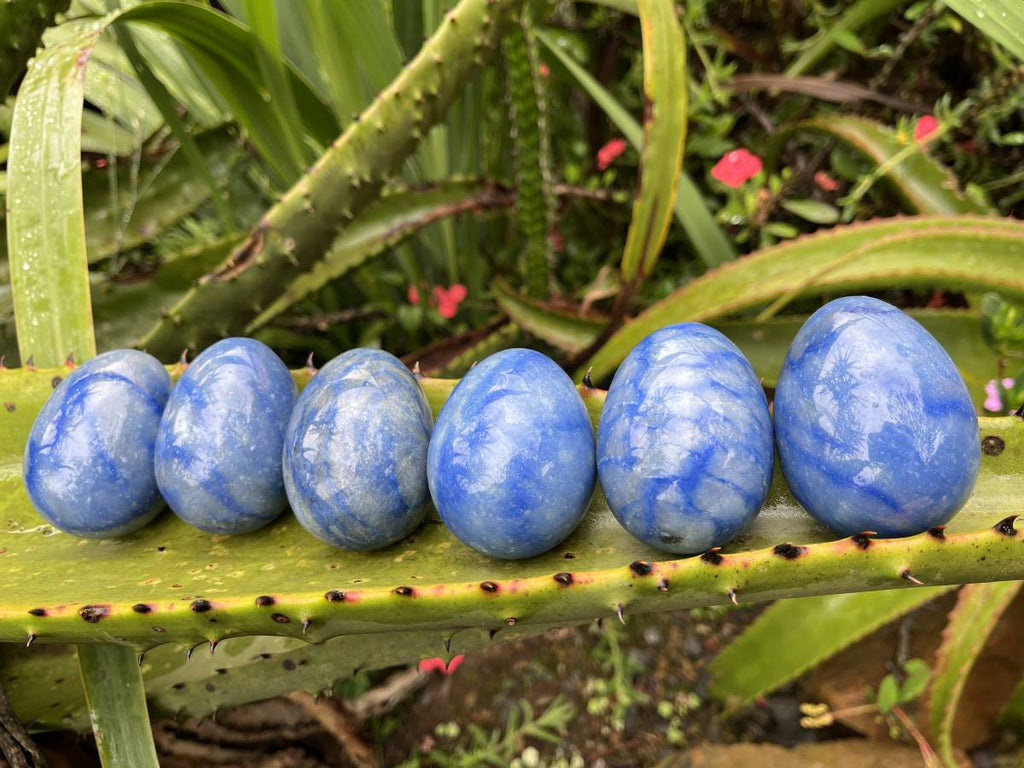 Polished Large Blue Marble Eggs - Sold Per Piece - From China