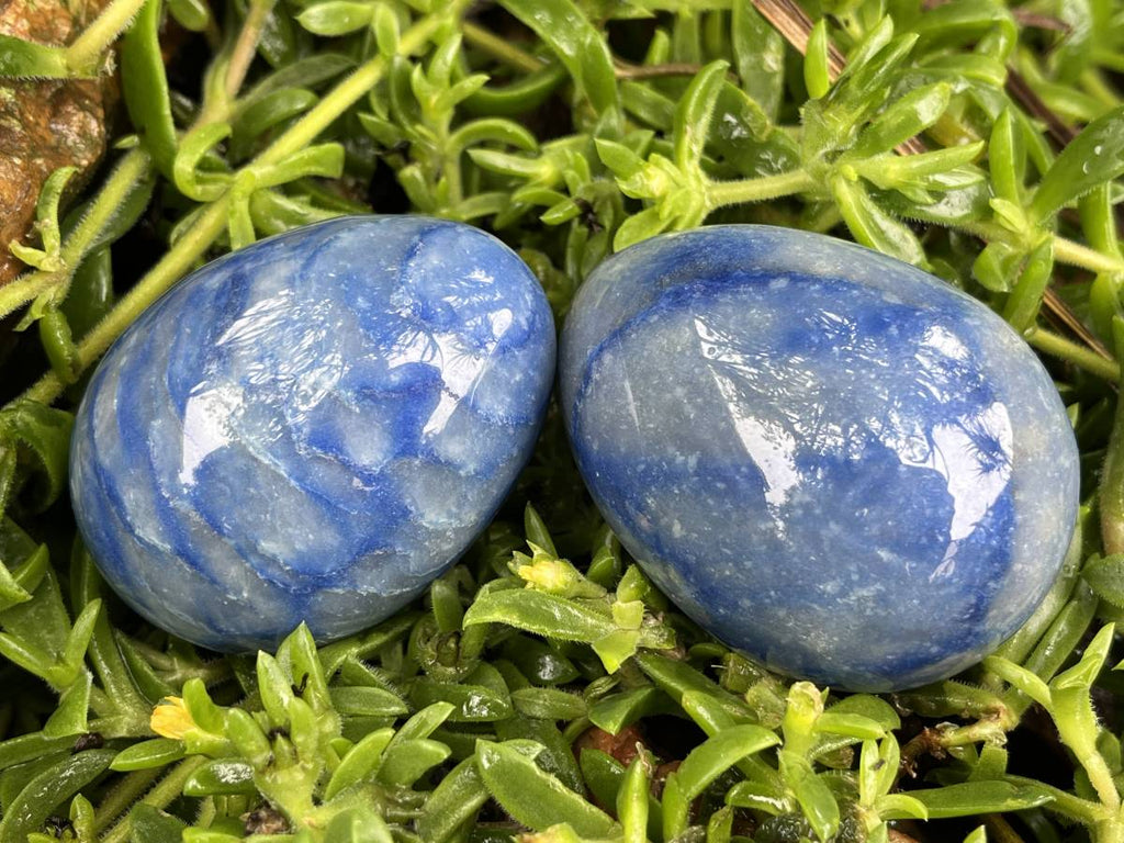 Polished Large Blue Marble Eggs - Sold Per Piece - From China