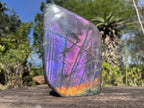 Polished Rare Purple Labradorite Standing Free Form x 1 From Tulear, Madagascar