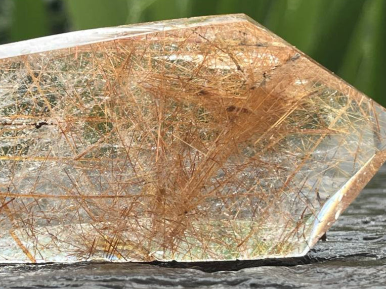 Polished Rare Golden Rutile Quartz Crystal x 1 From Madagascar