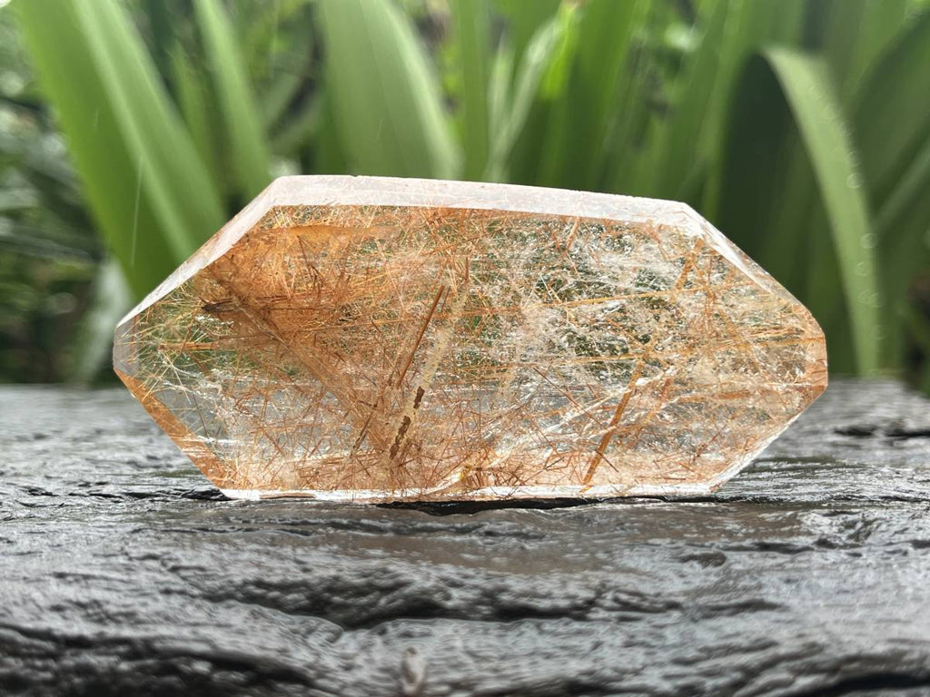 Polished Rare Golden Rutile Quartz Crystal x 1 From Madagascar