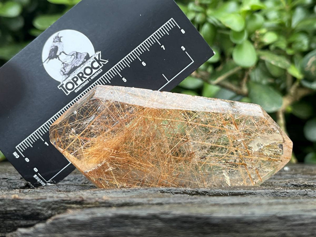 Polished Rare Golden Rutile Quartz Crystal x 1 From Madagascar