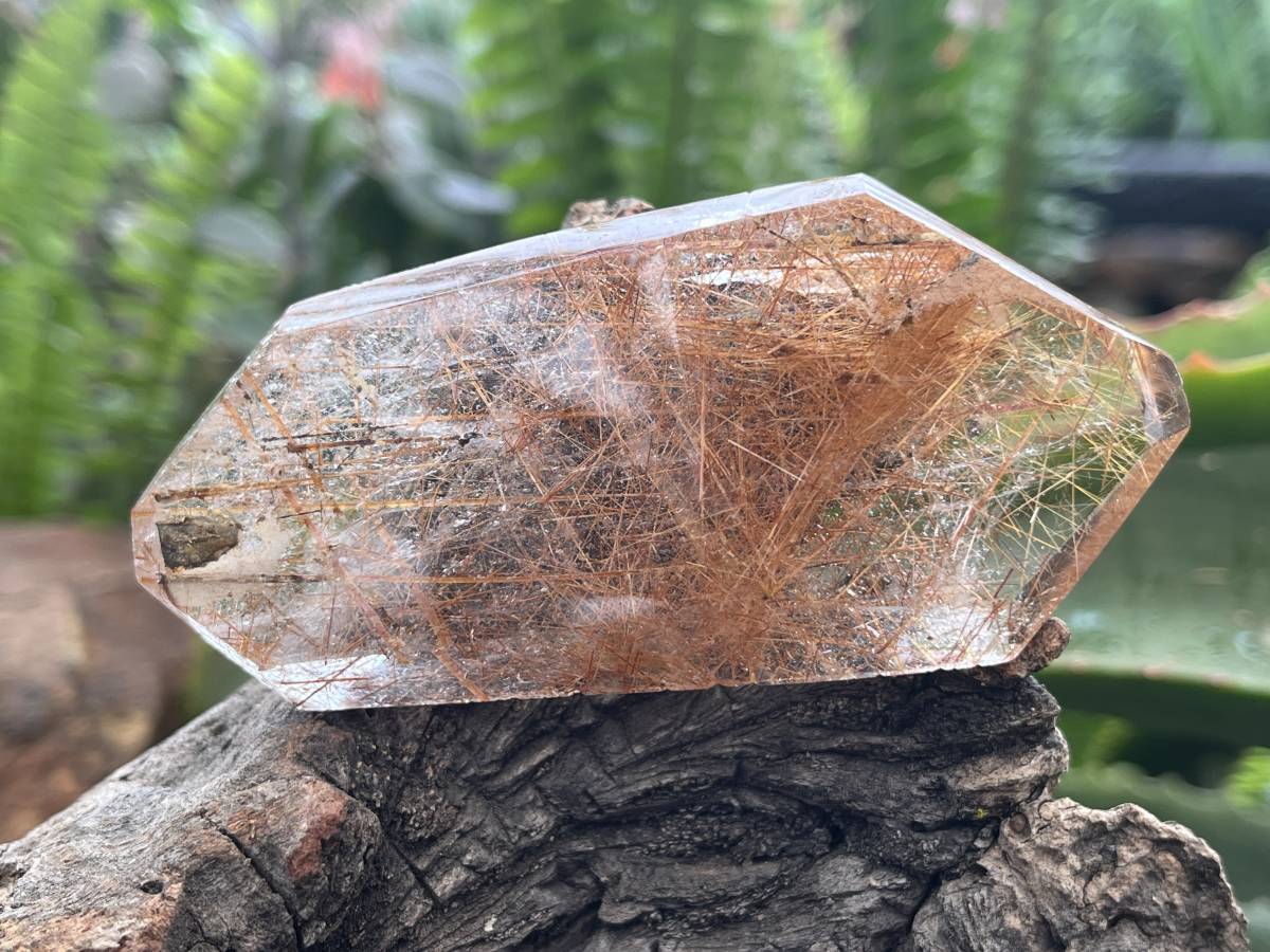 Polished Rare Golden Rutile Quartz Crystal x 1 From Madagascar